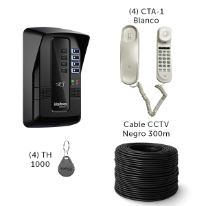 COMBO CENTRAL COLLECTIVE 4i Con CT-A1 Blanco y Cable CCTV  Certificado 300m